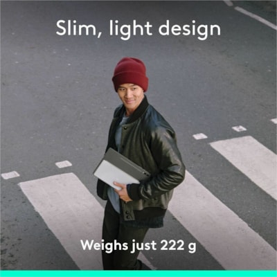 Logitech Keys-To-Go 2 Keyboard - Wireless Connectivity - Bluetooth - Volume Control, Screen Brightness, Media Player, Easy-Switch Hot Key(s) - iOS 17, macOS 14, iPadOS 17, Linux, Android 12, Windows 10, ChromeOS - iPad, iPhone, Apple TV, Notebook - Mac, PC - Scissors Keyswitch - Button Cell Battery   