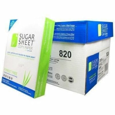 Social Print Paper Sugar Sheet Sugar Sheet - 92 Brightness - Letter - 8 1/2" (215.90 mm) x 11" (279.40 mm) - 20 lb (9071.85 g) Basis Weight - Fade Resistant, Jam-free, Recyclable, Compostable, Biodegradable, Acid-free, Chlorine-free - White - 500 Sheets - 500 Sheets per Ream - 10 Ream per Case - 500 20LB. 92 BRIGHT 100% SUGAR CANE RESIDUE