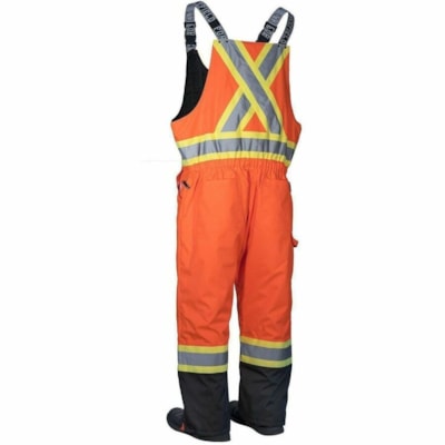 Forcefield Hi Vis Orange Winter Safety Overall, Large - Size Large - Visibility Protection - Zipper Closure - Polyester - Orange - Multiple Pocket, Tear Resistant, Water Resistant, Wind Proof, Heavy Duty, Leg Zipper, Adjustable Elastic, Durable - 1 / Unit  