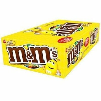 M&M's Peanut Milk Chocolate Candy Pieces, 49 g, 24/BX - Peanut, Milk Chocolate - Individually Wrapped - 1.73 oz (49 g) - 24 / Box  