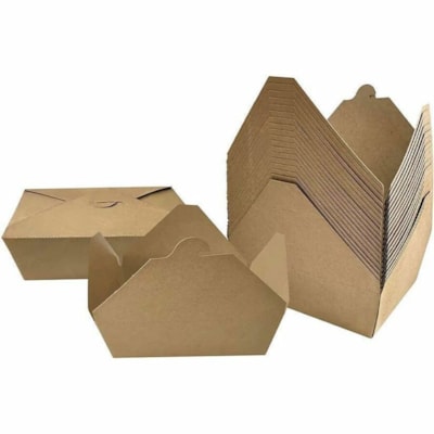 Globe - Boîte de stockage 6062 - Alimentaire, Transport - Jetable - Marron - Papier Kraft Corps - 200 / Étui 8 25 X 6 5 X 2 5 PO TAILLE NUMéRO TROIS