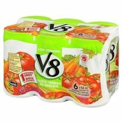 V8 - Jus 15882 - Prête à boire - Sans sucre - 156 mL - LégumesCannette - 48 / Carton 48 / CASE 