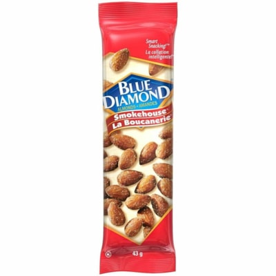 Blue Diamond Almonds, Smokehouse, 43 g, 12/BX - Cholesterol-free, Individually Wrapped - Smokehouse - 1.52 oz (43 g) - 12 / Box BLUE DIAMOND ALMONDS 