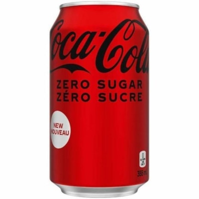 Coke Zero - Boisson gazeuse Zéro, 355 ml, carton de 12 - Prête à boire - Sans sucre - 355 mL - 12 / Carton  