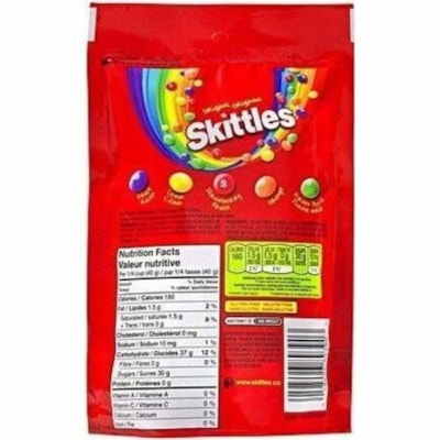 Skittles Chewy Candy Mega Pack, Original Flavour, 320 g, Bowl Size - Original, Lemon, Green Apple, Grape, Orange, Strawberry - Gluten-free, Trans Fat Free, Cholesterol-free - 320 g - 1 Unit  