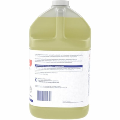 Suma T20 Low Temperature Sanitizer - For Dishwasher - Liquid - 3.70 L - 12 to 12.2 pH - Chlorine Scent - Kosher - Yellow - 4 / Unit WAREWASH  AUTO DOSE SANITIZER