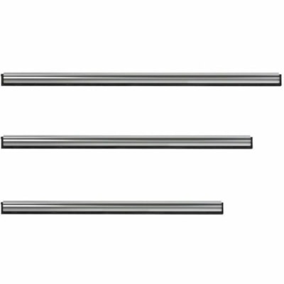 Globe - 4435 - Pour Raclette - Noir, Argenté - Acier inoxydable, Caoutchouc - hauteur de 0,50 po (12,70 mm) x largeur de 1 po (25,40 mm) x longueur de 18 po (457,20 mm) - 1 / Unité FOR WINDOW SQUEEGEE STAINLESS STEEL CHANNEL