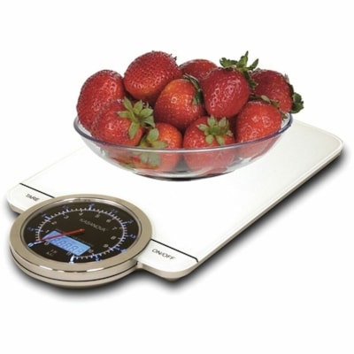 BIOS Professional Professional Digital / Analog Kitchen Scale - 11 lb (4989.52 g) / 11.02 lb (5000 g) Maximum Weight Capacity CAPACITY MAX 11LBS 