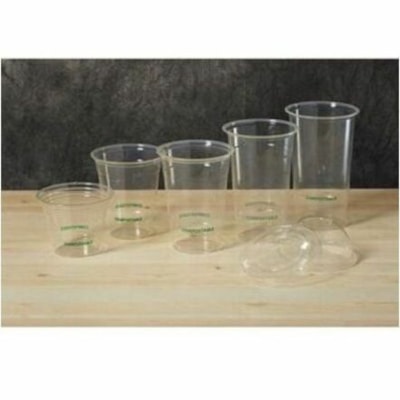 Eco Guardian - Boîte de stockage EG-CPLA-K96F-LID - diamètre de 3,78 po (96,01 mm) - clair - Acide polylactique (PLA) Couvercle - 1000 / Étui COMPOSTABLE  50PK 