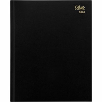 Letts 2026 Standard 12-Month Daily Planner - January to December - 10-1/4" x 8-1/4" - Assorted Colours - English - Standard - Daily - 12 Month - January 2026 to December 2026 - 1 Day Single Page Layout - Quarto - 8 1/4" (209.55 mm) x 10 1/4" (260.35 mm) Sheet Size - White Sheet - Sewn - Assorted - P  