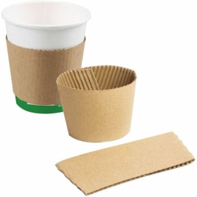 Globe - Manchon de gobelet 6085 - Brun - Fibre, Papier Kraft - 1000 / Étui COMPOSTABLE  1000/CS 