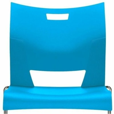 Global Duet Chair - Polypropylene Seat Material - Polypropylene Back Material - Chrome Steel Frame Material - Sled Base - Buzz Blue POLYPROPYLENE SEAT & BACK 