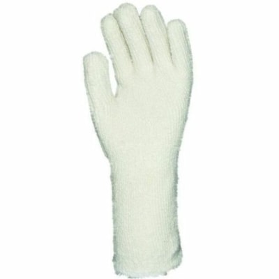 Thermo-Guard - Gants de travail - longueur de gant 13,78 po (350 mm) - Chaleur Protection - Taille unique Taille - Pour Main droite / gauche - Tissu éponge - Beige - Lavable, Résistant à la chaleur - Pour Kitchen, Boulangerie, Préparation d'aliments, Hospitality, Service re  