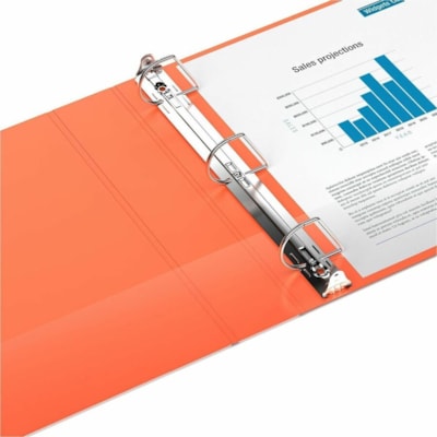 Davis 1-1/2" Premium Economy Binder, D-Ring, Orange, Pack of 6 - Letter - 8 1/2" x 11" Sheet Size - 350 Sheet Capacity - 1.50" (38.10 mm) Ring - Fastener(s): 3 x D-Ring - Pocket(s): 2, Internal - Polypropylene - Orange - Spine Label - 6 / Pack  