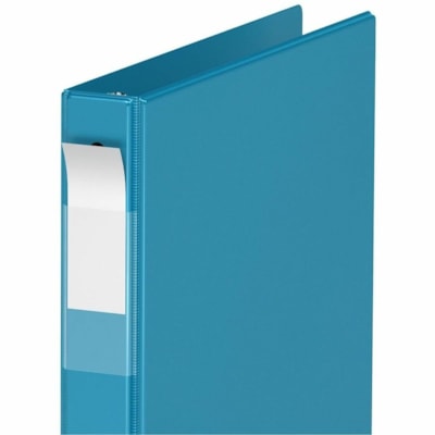 Reliure à anneaux Davis - format lettre - format8 1/2 po x 11 po Taille de feuille - 200 Capacité en feuilles - 1 po (25,40 mm) Sonnerie - Fastener(s) : 3 x Anneau rond - Pocket(s) : 2, Interne - Polypropylène - Bleu turquoise - Étiquette dos, Sans PVC - 6 / emballage e 