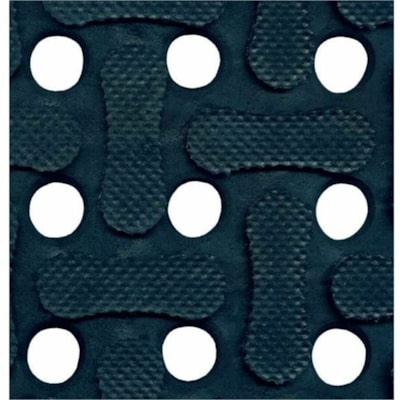 M+A Comfort Flow Mat - Commercial, Industry, Floor, Wet Place - 60" (1524 mm) Length x 36" (914.40 mm) Width x 0.375" (9.53 mm) Thickness - Rectangular - Nitrile Butadiene Rubber (NBR) - Black - 1 / Unit BLACK FLOW THROUGH ANTI-FATIGUE MAT