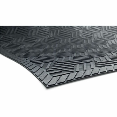 M+A SuperScrape Plus - Outdoor, Entrance, Wet Place, Floor - 6" (152.40 mm) Length x 4" (101.60 mm) Width x 0.187" (4.75 mm) Thickness - Rectangular - Tread Pattern - Nitrile Rubber - Black - 1 / Unit BLACK SCRAPER ENTRANCE MAT
