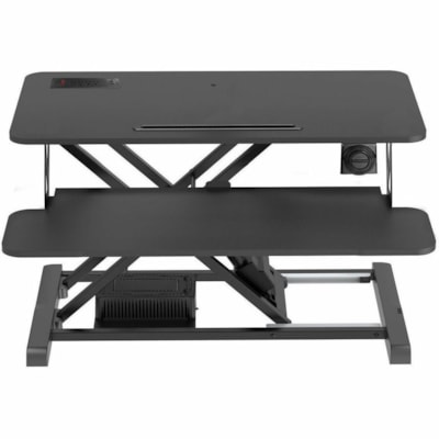 Rocelco 37-2/5" Electric Desk Riser - 33 lb (14968.55 g) Load Capacity - 19.70" (500.38 mm) Height x 37.40" (949.96 mm) Width x 27.50" (698.50 mm) Depth - Desktop, Tabletop, Freestanding - Matte - Medium Density Fiberboard (MDF), Steel, Metal, Particleboard - Black - For Notebook, Keyboard, Monitor, iser/Standing Desk Converter 