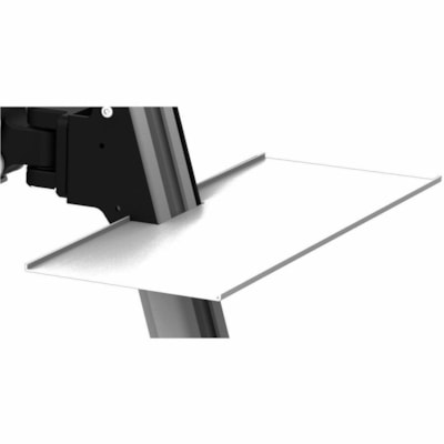 Rocelco - Montage de bureau Sit-Stand pour Moniteur, Poste de travail, Ordinateur, Clavier, Souris - Noir - Hauteur réglable - 27 po Support d'écran - 24 lb (10886,22 g) Capacité de charge - Acier, Aluminium - 1 Unité  Floating Desk ise à debout.