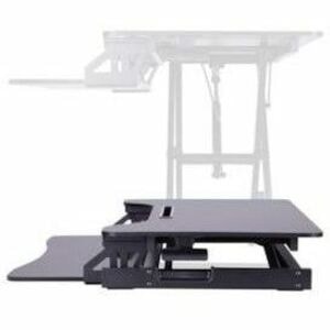 Rocelco Hi-Lift Adjustable Desk Riser - 30 lb (13607.77 g) Load Capacity - 31.50" (800.10 mm) Width x 27.20" (690.88 mm) Depth - Desk, Freestanding - Matte - Steel, Medium Density Fiberboard (MDF) - Black - For Monitor, Tablet, Smartphone, Commercial - Adjustable, Lift Mechanism, Grommet, Keyboard T ble Desk Riser/Standing Desk C onverter