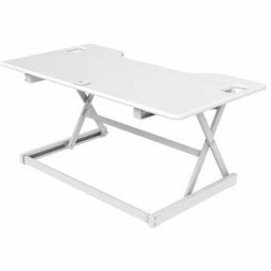 Rocelco 46"W-20"H Deluxe Adjustable Desk Riser - 45 lb (20411.66 g) Load Capacity - 20" (508 mm) Height x 46" (1168.40 mm) Width - Desk - Matte - Steel, Laminate, Medium Density Fiberboard (MDF), Metal - White - For Multipurpose, Computer, Monitor, Notebook, Commercial - Keyboard Tray, Ergonomic, Gr table Desk Riser 