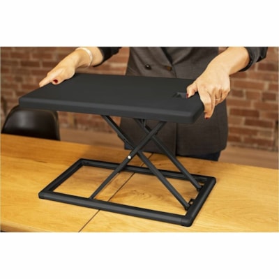 Rocelco PDR Portable Desk Riser - 15" (381 mm) Height x 19" (482.60 mm) Width x 10" (254 mm) Depth - Desk - Black - For Travel, Hotel, Dorm Room, Notebook, Mouse - Portable, Compact, Foldable r 