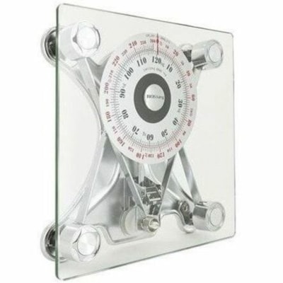BIOS Living Mechanical Personal Scale - 300 lb (136077.71 g) / 299.83 lb (136000 g) Maximum Weight Capacity - Clear 5 YR WARNTY STAINLESS STEEL TEMPERED GLASS SURFACE