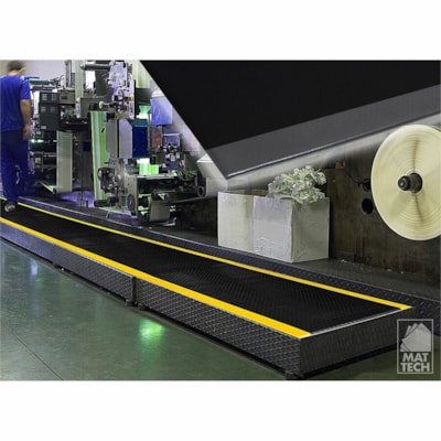 Mat Tech Wear Bond Comfort King - Commercial, Workshop, Pharmacy, Packaging Station, Cashier's Station, Store - 36" (914.40 mm) Length x 60" (1524 mm) Width x 0.560" (14.22 mm) Thickness - Rectangular - Polyvinyl Chloride (PVC), Foam, Vinyl - Black - 1 / Unit ANTI-FATIGUE MAT SUPERIOR COMFORT