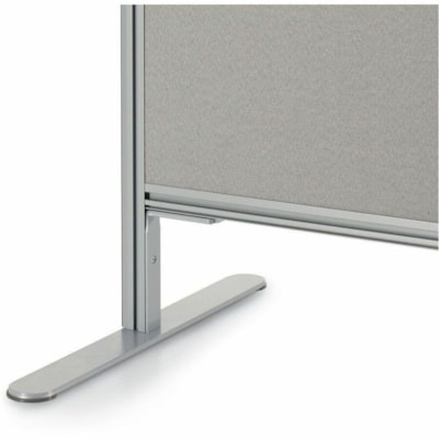 Global Double Flat Foot Kit for Ionic Panel System - 20" (508 mm) Width x 2" (50.80 mm) Depth x 6" (152.40 mm) Height - Tungsten - 1 Unit  