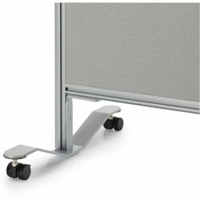 Offices To Go Single Caster Foot Kit for Ionic Panel System - 20" (508 mm) Width x 2" (50.80 mm) Depth x 6" (152.40 mm) Height - Tungsten - 1 Unit  