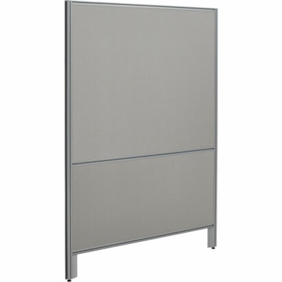 Offices To Go OTG | 60" Panel - Fabric Top and Bottom - 60" (1524 mm) Width x 66" (1676.40 mm) Height x 1.30" (33.02 mm) Depth - Black Aluminum Frame - Fabric - Medium Taupe LOLA  MEDIUM TAUPE 