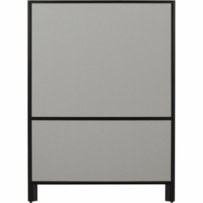 Offices To Go OTG | 36" Panel - Fabric Top and Bottom - 36" (914.40 mm) Width x 66" (1676.40 mm) Height x 1.30" (33.02 mm) Depth - Black Aluminum Frame - Fabric - Medium Taupe LOLA  MEDIUM TAUPE 