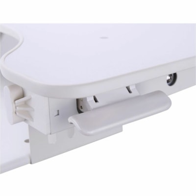 Rocelco Adjustable Desk Riser, White, 32" x 20-3/5" x 4-3/4" to 16 3/4" - 30 lb (13607.77 g) Load Capacity - 16.70" (424.18 mm) Height x 32" (812.80 mm) Width x 20.60" (523.24 mm) Depth - Tabletop, Desktop - Laminate, Metal - White - For Workstation, Commercial, Monitor, Notebook - Ergonomic, Adjust le Desk Riser 