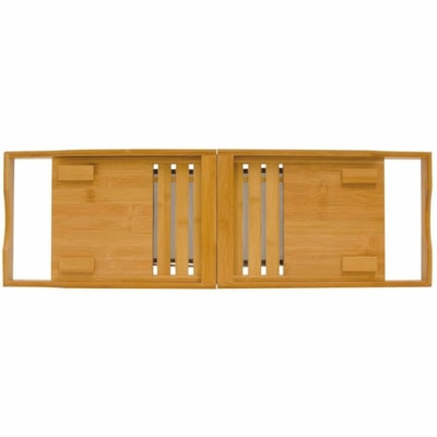 BIOS Medical Bamboo Bathtub Caddy - 1.4" (35.56 mm) Height x 27.5" (698.50 mm) Width x 8.7" (220.98 mm) Depth - Adjustable - Bamboo - 1 / Unit  