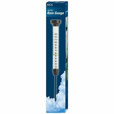 BIOS Weather Jumbo Rain Gauge - Rain Gauge - Rainfall - Clear RAIN GAUGE: 24  / 61 CM 