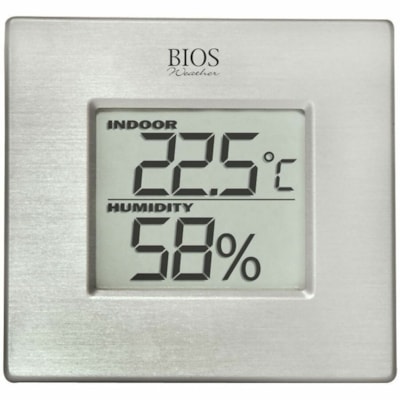 BIOS Weather Hygromètre-thermomètre numérique d'intérieur - Plage de températures acceptée, Humidité - Fixation Murale, Bureau -50C TO 70C / -58F TO 158F MIN/MAX TEMPéRATURE & HUMIDITé