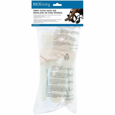 Bios Medical - Enfile-bas en tissu éponge - x longueur de 32 po (812,80 mm) - Variées - Tissu, Lavette, Plastique - 1 Unité FLEXIBLE PLASTIC 