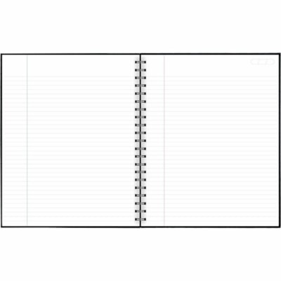 Cambridge Cambridge Limited Hardcover Business Notebook - 96 Sheets - Twin Wirebound - Ruled Front Ruling - 9 1/2" (241.30 mm) x 11" (279.40 mm) Sheet Size - 11" (279.40 mm) Height x 9.50" (241.30 mm) Width x 0.75" (19.05 mm) Depth - Black Cover - Hard Cover, Perforated, Heavyweight, Storage Pocket, 96 RULED SHEETS BLACK