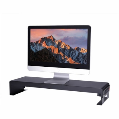 Rocelco 30" Premium Dual Monitor Stand with AC Power Supply & USB 2.0 Charging - Up to 30" Screen Support - 4.70" (119.38 mm) Height x 30" (762 mm) Width x 9" (228.60 mm) Depth - Desk - Black - For Monitor - USB Charging Port, Electrical Outlet, Cable Management, Cord Management, Comfortable, Ergono or Stand with AC Power Supply & USB 2.0 Charging