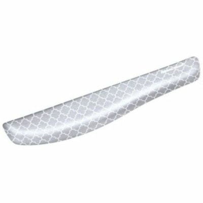 Repose-poignets PlushTouch Fellowes - hauteur de 1po (25.40 mm) x largeur de 18.10po (459.74 mm) x profondeur de 3.10po (78.74 mm) Dimension - Gris, Treillis - Mousse polyuréthane FOAMFUSION TECHNOLOGY GREY LATTICE