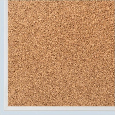 Quartet Standard Cork Bulletin Board, Aluminum Frame, 8' x 4' - 48" (1219.20 mm) Board Height x 96" (2438.40 mm) Board Width - Brown Cork Surface - Durable, Heavy-gauge, Self-healing - Silver Aluminum Frame - 1 / Each HEAVY GUAGE ANODIZED ALUMINUM FRAME WIDTH 1 1/4" QUARTET