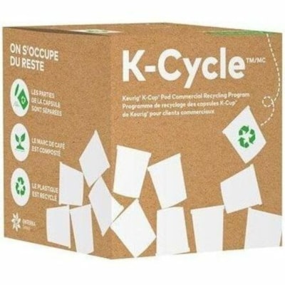 K-Cycle - Étui de rangement - External Dimensions : largeur de 9,8 po (247,65 mm) x profondeur de 9,8 po (247,65 mm) x hauteur de 9,7 po (246,38 mm) - Pour Tasse, Expédition - Recyclé KCUP CAPACITY 175 9.75 X 9.75 X 9.75