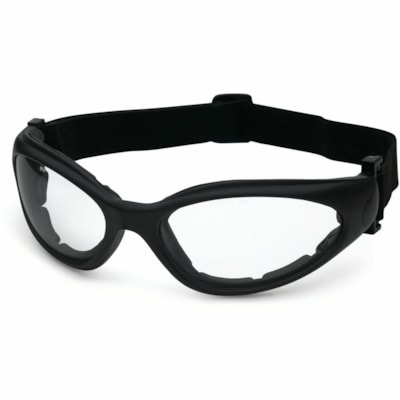 SandViper Safety Glasses - Recommended for: Eye - Standard Size - Wind, Dust, Debris, Ultraviolet, Fog, Abrasion Protection - Memory Foam, Polycarbonate - Translucent - Clear Lens - Black Frame - Secure Fit, UV Resistant, Anti-fog, Abrasion Resistant, Breathable - 12 / Box LENS  W/FOAM SPATULA TEMPLE AND STRAP  CSA