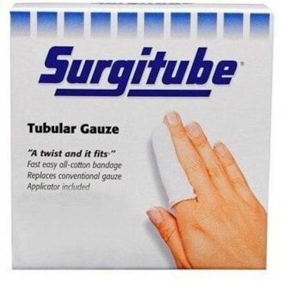 Derma Sciences Surgitube Tubular Gauze Bandage - Assorted Sizes - 0.60" (15.24 mm) Width x 65.70 ft (20025.36 mm) Length - Cotton - 1 Unit  