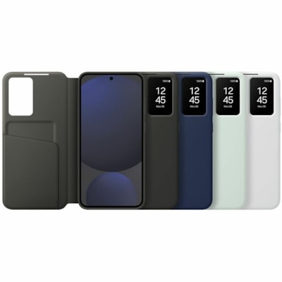 Samsung Smart View EF-ZS721 Carrying Case (Wallet) Samsung Galaxy S24 FE Smartphone - White - Plastic Body - Polycarbonate Exterior Material - Polycarbonate Interior Material - Holster - 6.54" (166 mm) Height x 3.27" (83 mm) Width x 0.57" (14.40 mm) Depth LLET PHONE CASE  WHITE 