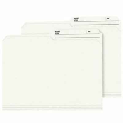 Grand & Toy 1/2 Tab Cut Letter Recycled Top Tab File Folder - 8 1/2" (215.90 mm) x 11" (279.40 mm) - Ivory - 10% Recycled - 100 / Unit 10% RECYCLED 1/2 TAB REVERSI- BLE SCORED FOR EXPANSION