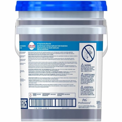 Cascade - Agent de rinçage pour lave-vaisselle Professional 71190 - Pour Commercial, Lave-vaisselle - Concentré - 18,90 L - Séchage rapide - 1 / Unité 18.9L PAIL CLOSED LOOP
