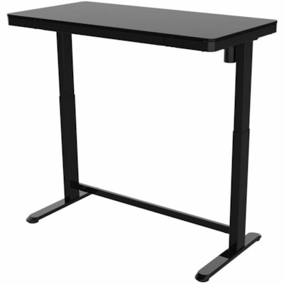 Realspace Electric 48" Height-Adjustable Standing Desk, Black - Modern Style - 1 Drawers - 2 Legs - 100 lb (45.36 kg) Capacity - Height Adjustable - 48" (1219.20 mm) Table Top Width x 23.6" (599.44 mm) Table Top Depth - 47.6" (1209.04 mm) Height - Business, Office - Assembly Required - Black, Metall  