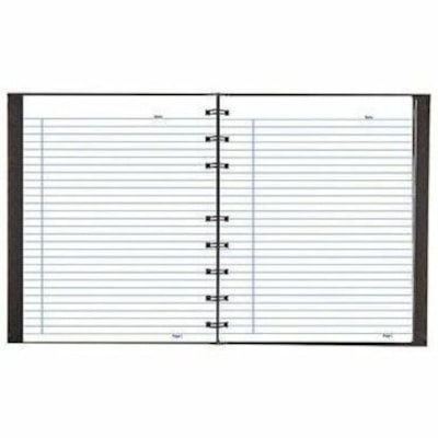 Grand & Toy Executive Notebook, Black, 9 1/4" x 7 1/4" , Twin Coil Binding - 192 Pages - Twin Wirebound - Ruled Margin - Executive - 9 1/4" (234.95 mm) x 7 1/4" (184.15 mm) Sheet Size - Black Paper - Hard Cover, Index Sheet, Storage Pocket, Adhesive Tab - Recycled - 1 / Unit 9.25 X 7.25 BLK HARD COVER