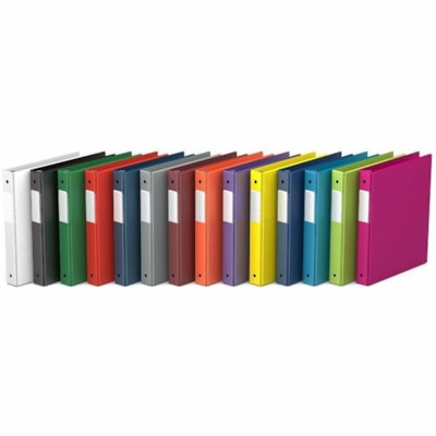 Davis Essential Ring Binder - Letter - 8 1/2" x 11" Sheet Size - 475 Sheet Capacity - 2" (50.80 mm) Ring - Fastener(s): 3 x D-Ring - Pocket(s): 2, Inside Front & Back - Polypropylene, Board - Gray - Recycled - Spine Label, Label Holder, PVC-free, Durable - 6 / Pack  